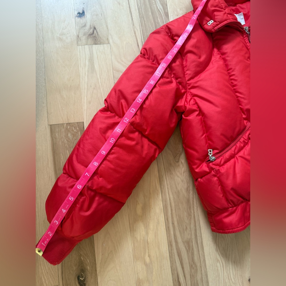 Bogner Vintage 80’s Red Goose Down Puffer Jacket Coat Size 10 - Picture 10 of 16